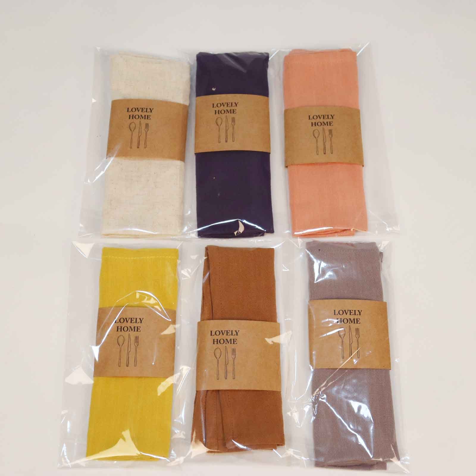 Customize Grey Linen Cloth Hemstitching Table Napkins Decoration For Dinner Wedding Restaurant