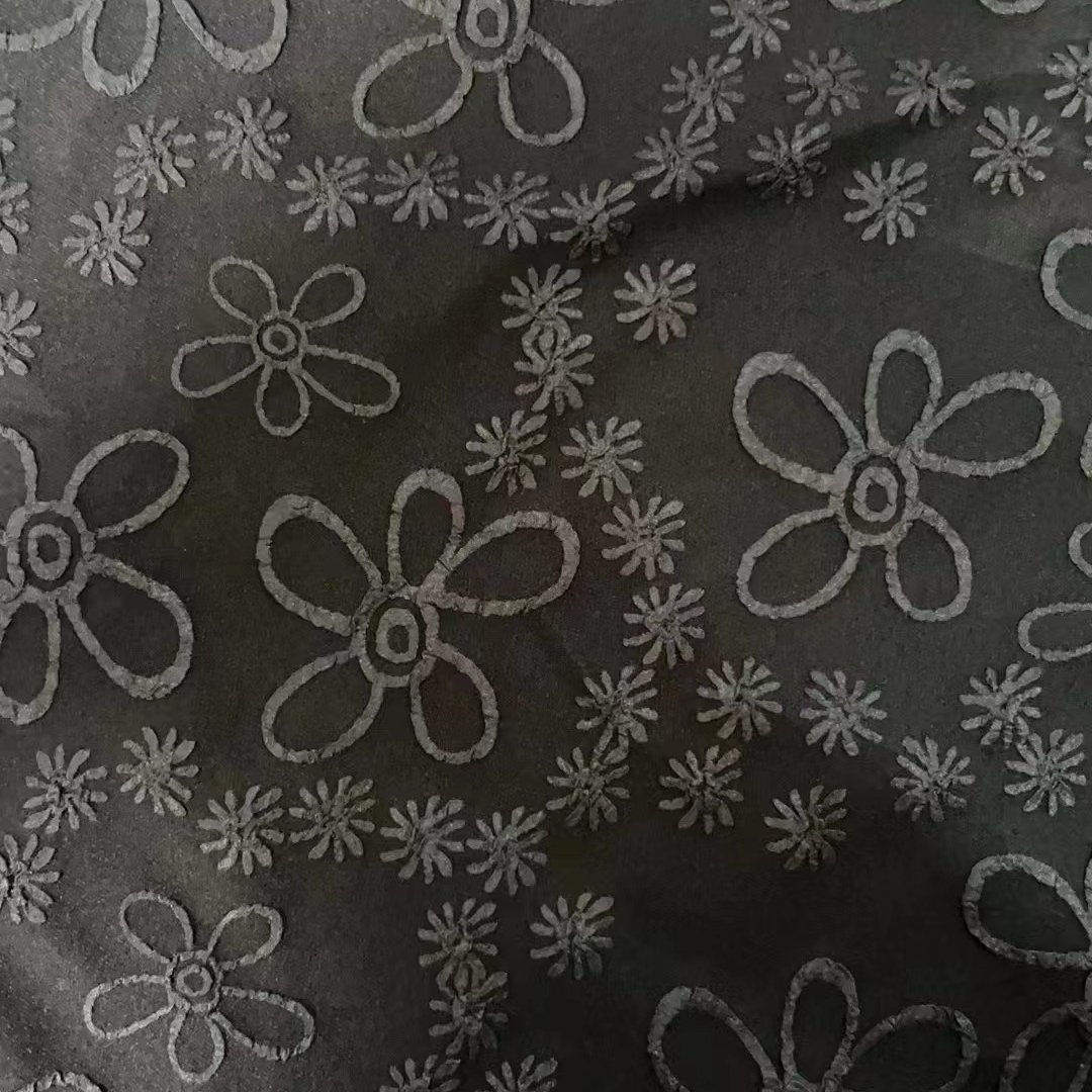 New style 3D embossed large floral jacquard fabric T800 stretch woven jacquard for women's tops and bags