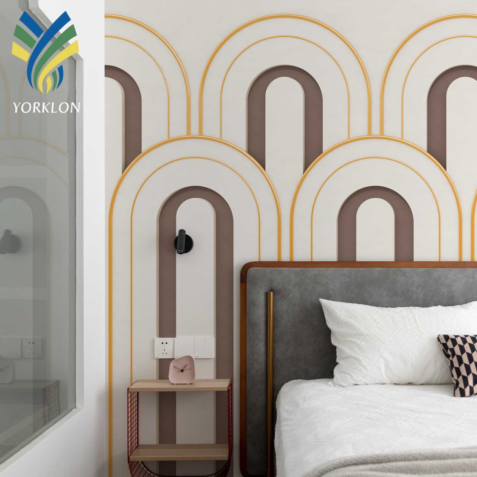 YKEAX 174 Custom Home Decoration 3D Wall Paper Arch Design Architectural Modern Geometric Fabric Cloth Mural Wallpaper