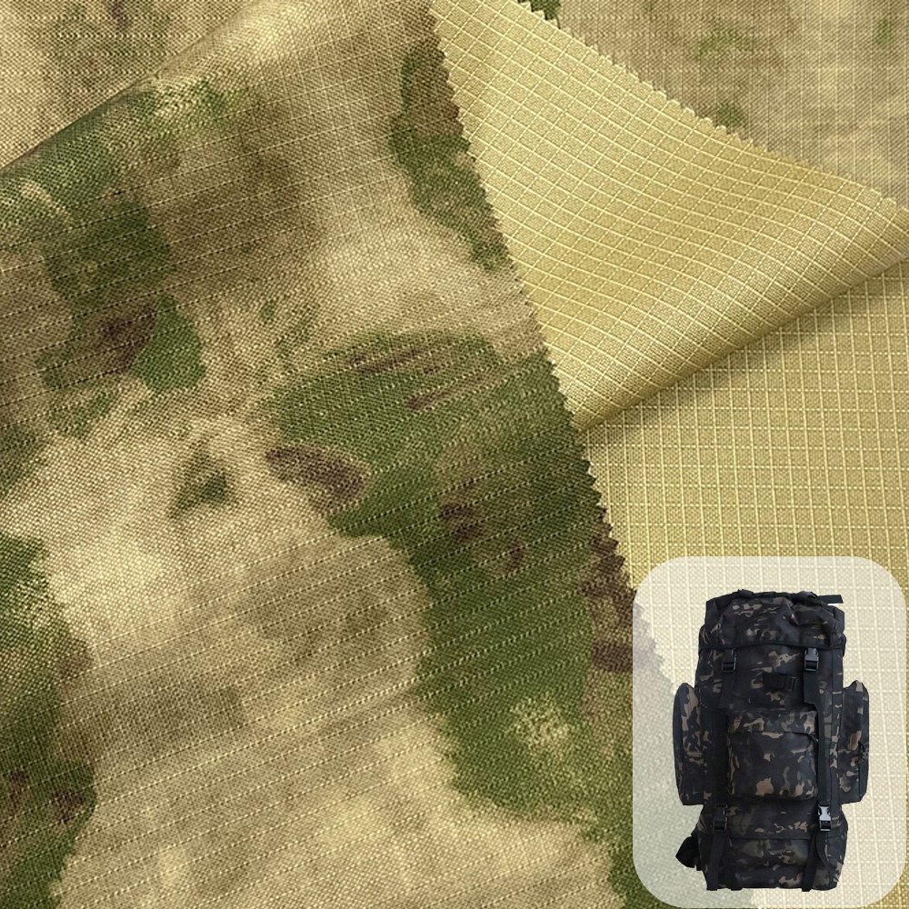 Wholesale Recycled Atacs Fg Waterproof Camouflage Polyester Ripstop Fabric for Bag