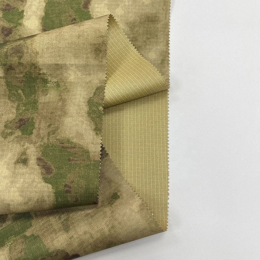 Wholesale Recycled Atacs Fg Waterproof Camouflage Polyester Ripstop Fabric for Bag