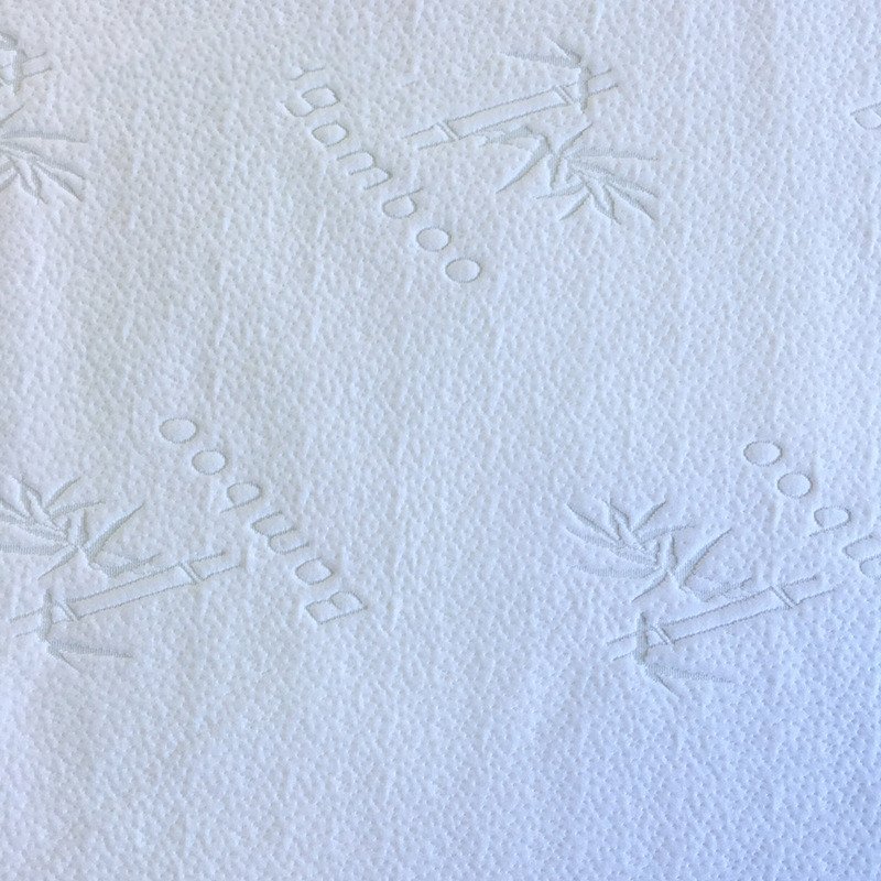 Anti-bacterial Custom Logo Knit Jacquard Bamboo Fiber 300gsm Mattress Fabric