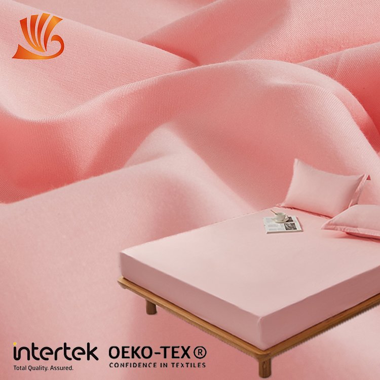 Microfiber bedsheet fabric wholesale solid plain dyed woven brushed polyester fabric in roll