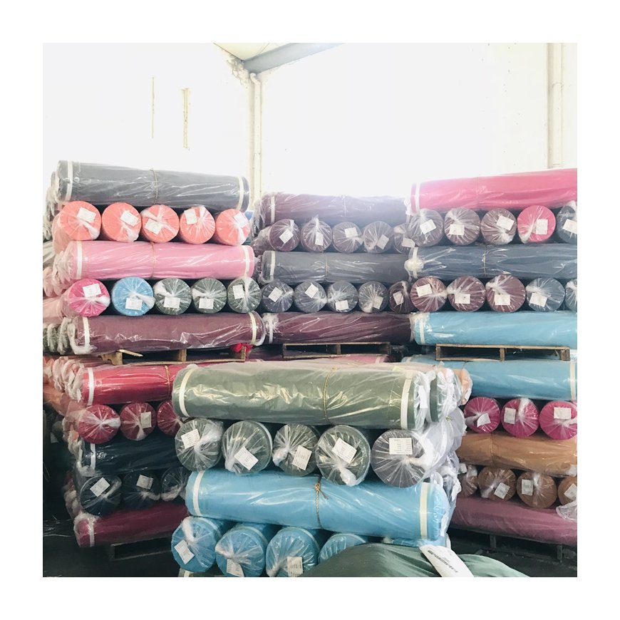Microfiber bedsheet fabric wholesale solid plain dyed woven brushed polyester fabric in roll