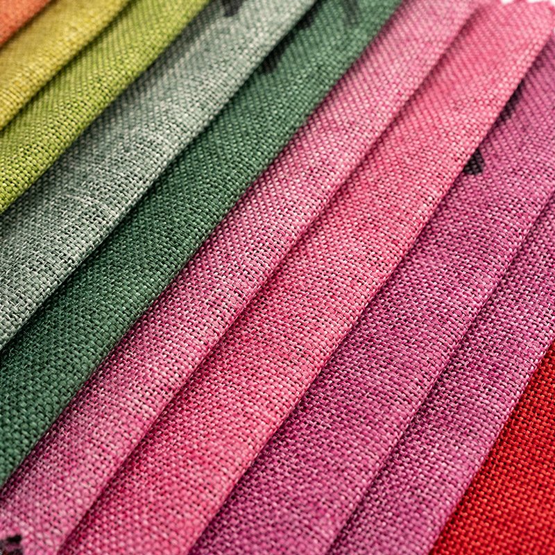 Bomar 100% Polyester Plain Sofa Fabric Upholstery Home Decor Woven YARN Factory Cheaper Price Stock Linen DYED 100m Curtain Bag