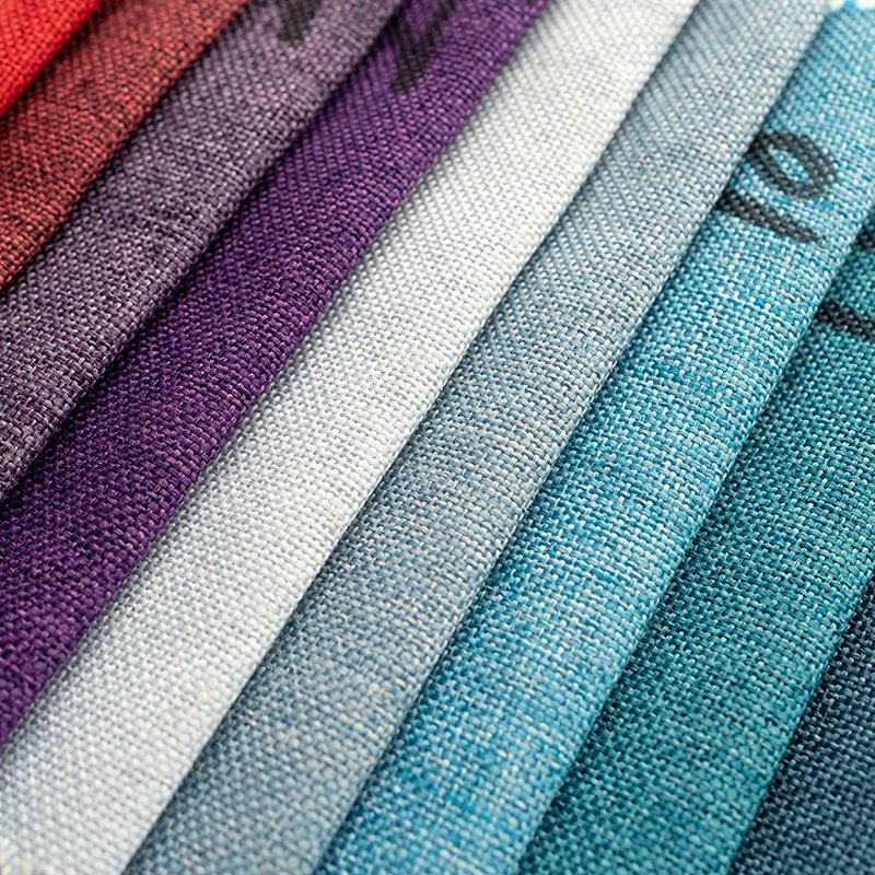 Bomar 100% Polyester Plain Sofa Fabric Upholstery Home Decor Woven YARN Factory Cheaper Price Stock Linen DYED 100m Curtain Bag