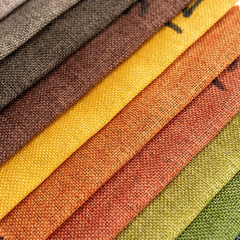Bomar 100% Polyester Plain Sofa Fabric Upholstery Home Decor Woven YARN Factory Cheaper Price Stock Linen DYED 100m Curtain Bag