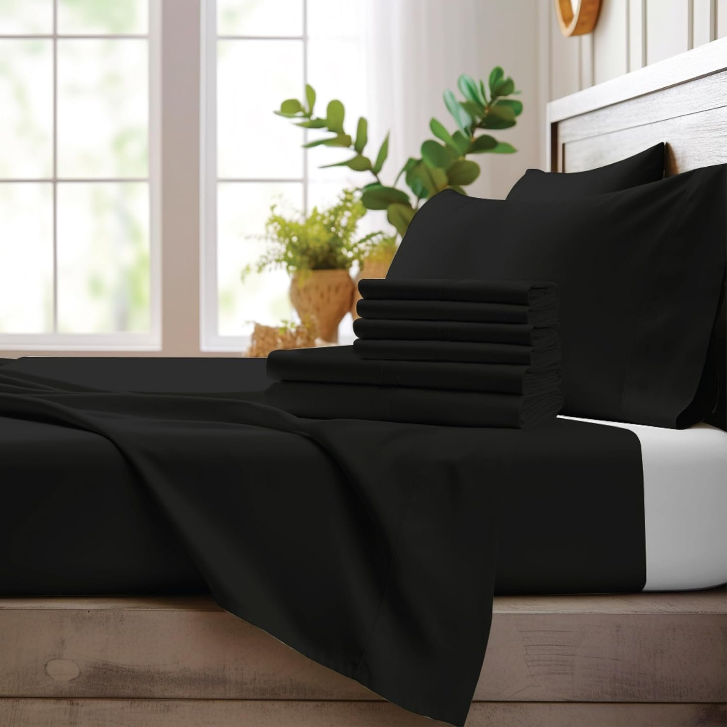 High Quality 100% Bamboo Fiber Fabric Solid Bed Sheet with Customized Logo Oeko-Tex Home Luxury Bed Sheets