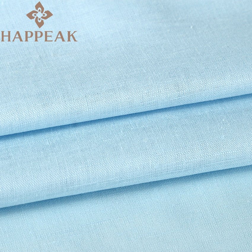 HAPPEAK High Quality 55% Linen 45% Cotton Solid Color Fabric Stone Washed Breathable Linen Cotton Fabric For Garment