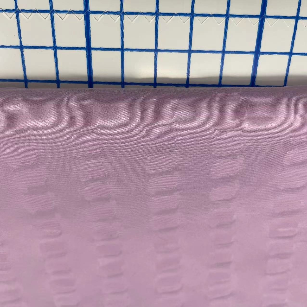 100% polyester brushed embossed seersucker fabric for bedding