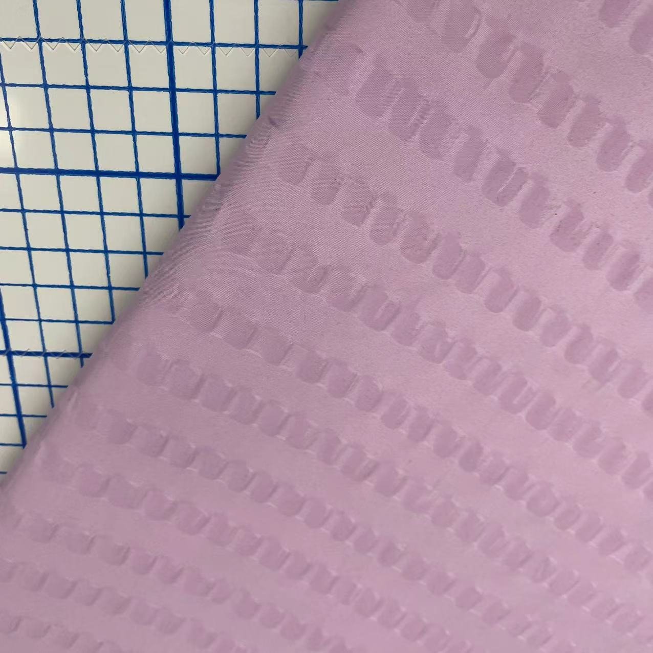100% polyester brushed embossed seersucker fabric for bedding
