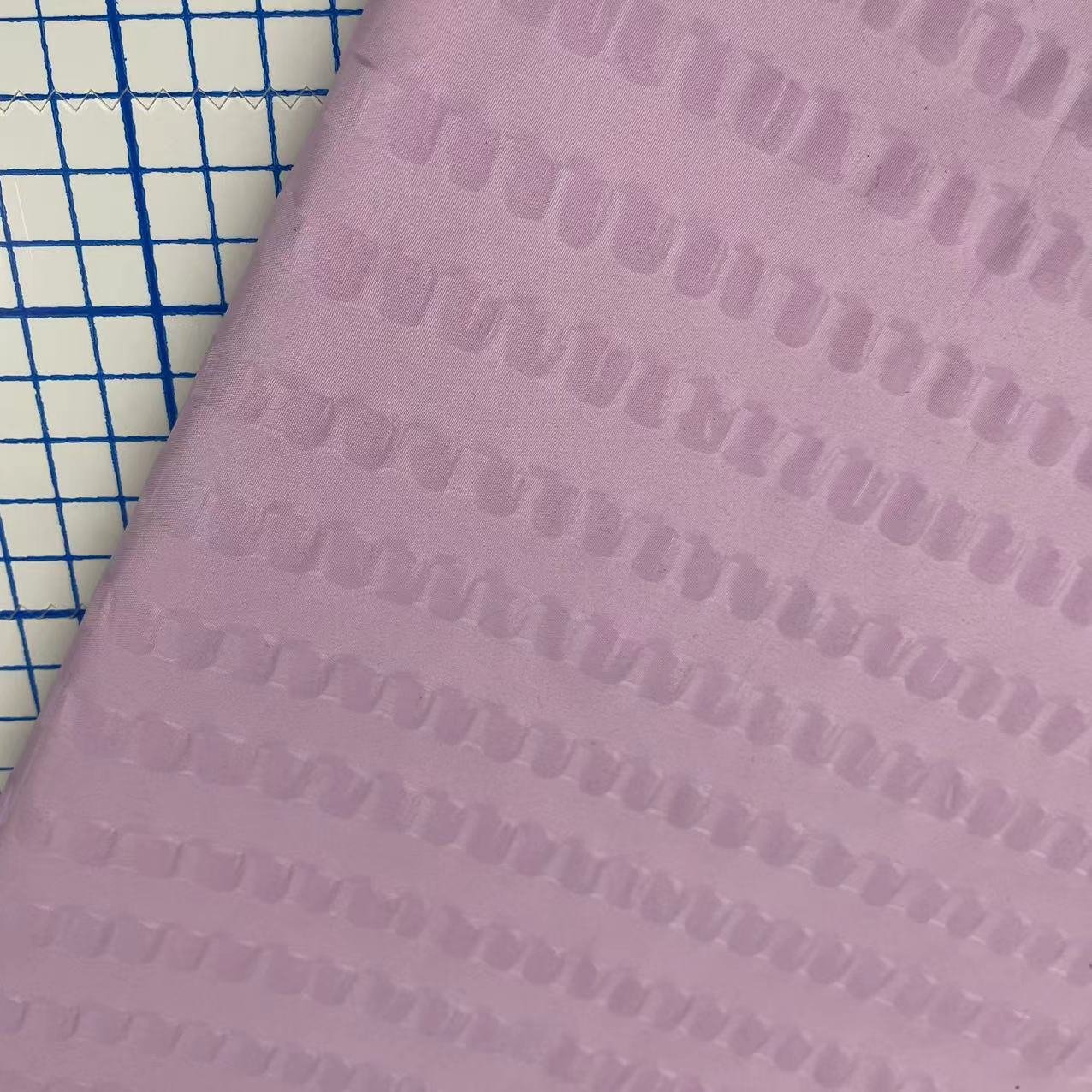 100% polyester brushed embossed seersucker fabric for bedding