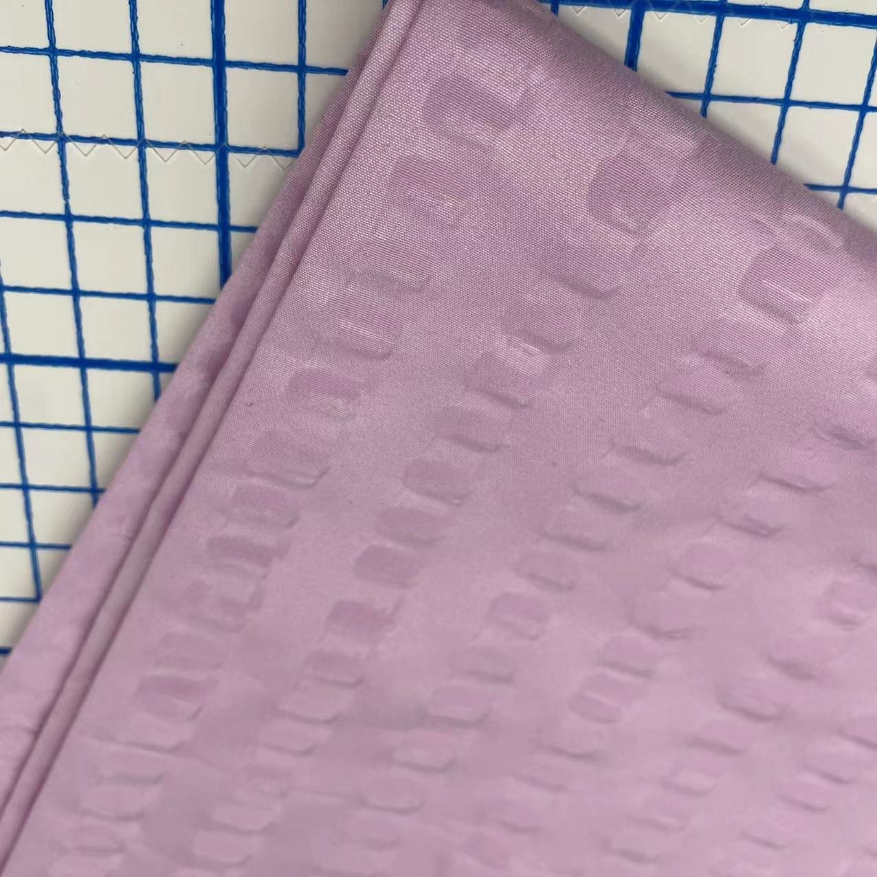 100% polyester brushed embossed seersucker fabric for bedding