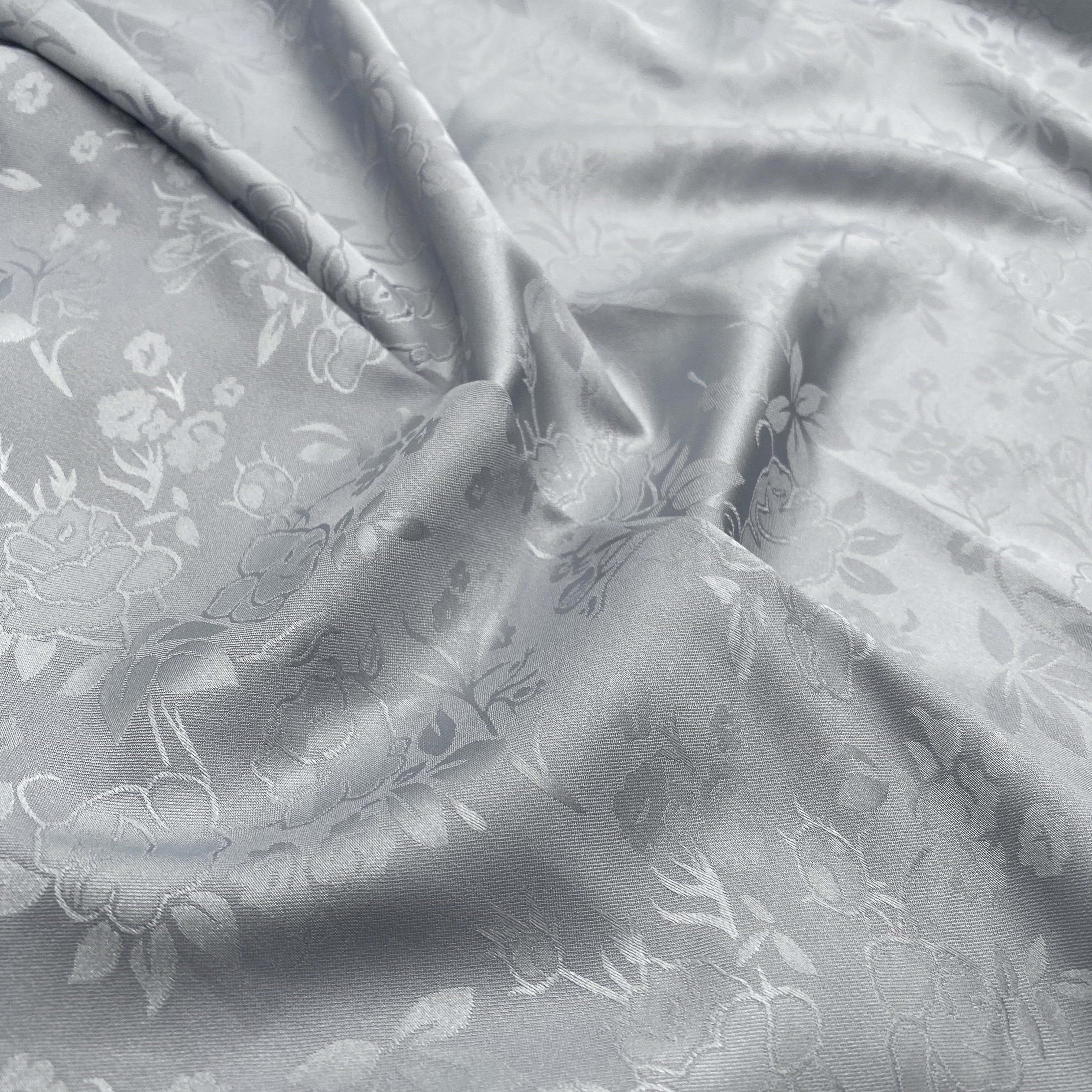 china fabric textile suppliers designer fabric POLYESTER SPANDEX flower jacquard satin fabric for leisure wear cloth