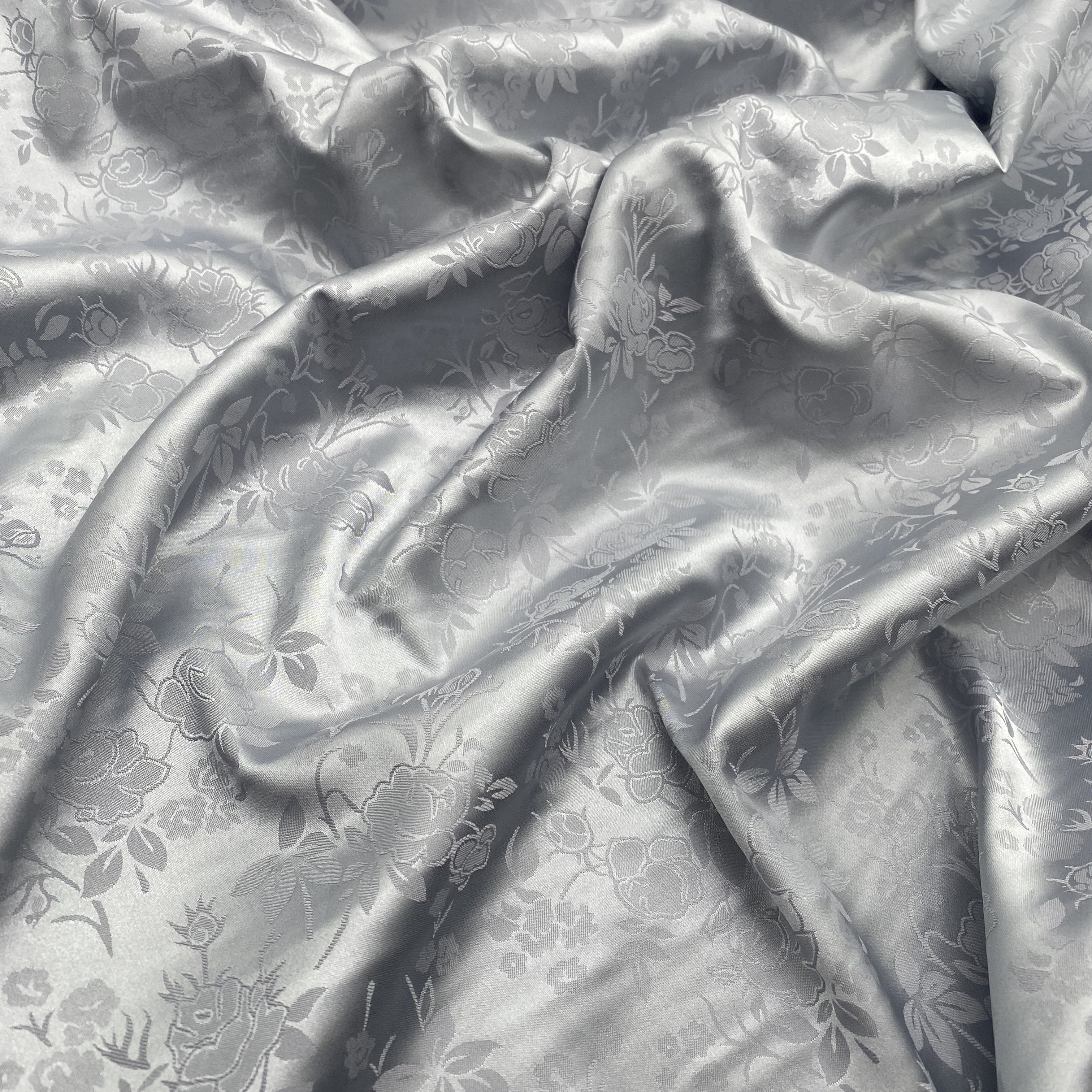 china fabric textile suppliers designer fabric POLYESTER SPANDEX flower jacquard satin fabric for leisure wear cloth