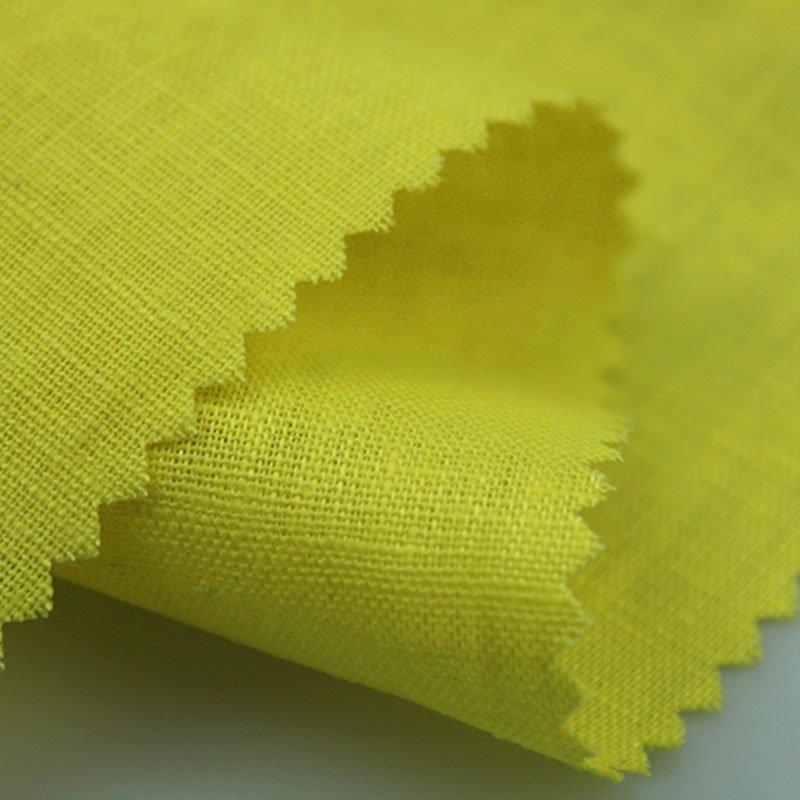 Accept Wholesale Natural Fiber Environmental Protection Linen Spandex Solid Stretch Fabric For Woman Shirts or Dress Clothes