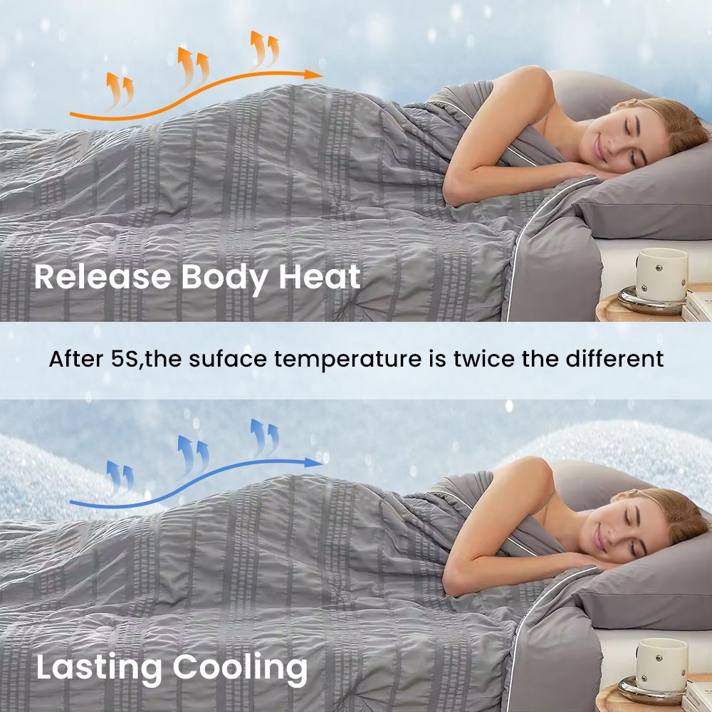Summer Bamboo Fabric Cooling Comforter Cool Ice Silk Fabric Bamboo King Size Manufacturer Cooling Blanket