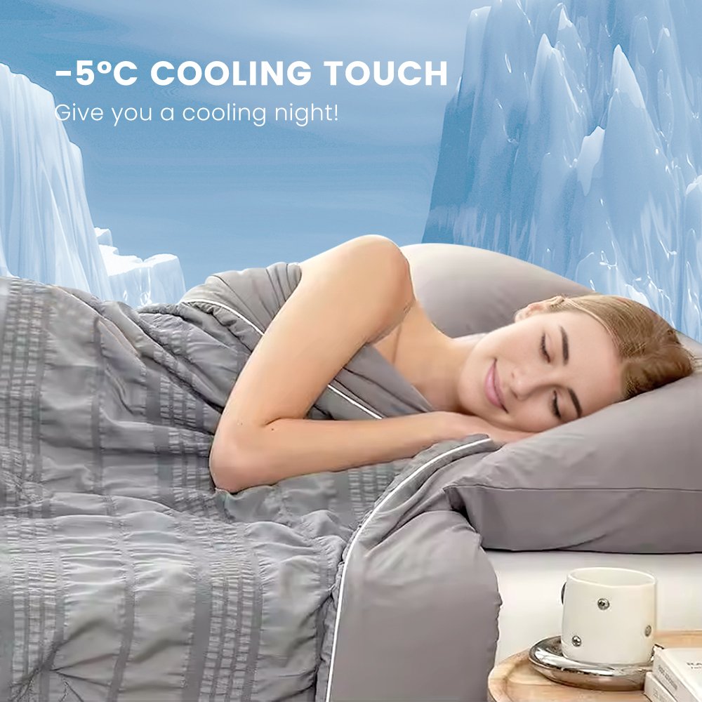 Summer Bamboo Fabric Cooling Comforter Cool Ice Silk Fabric Bamboo King Size Manufacturer Cooling Blanket