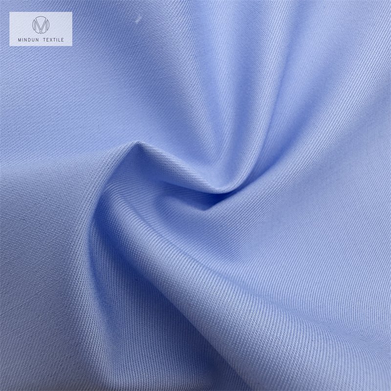 Mindun Bamboo Fiber Manufacturer Recycled Double Side Bamboo Polyester Spandex Plain Shirting Fabric For Shirting Garment