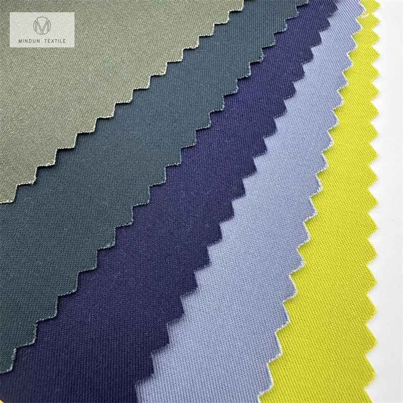 Mindun Bamboo Fiber Manufacturer Recycled Double Side Bamboo Polyester Spandex Plain Shirting Fabric For Shirting Garment