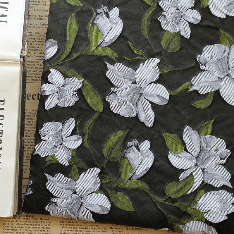 Hot sale 3D flower casual clothing yarn dyed stripe fabric 100% polyester fabric soft feelings for women