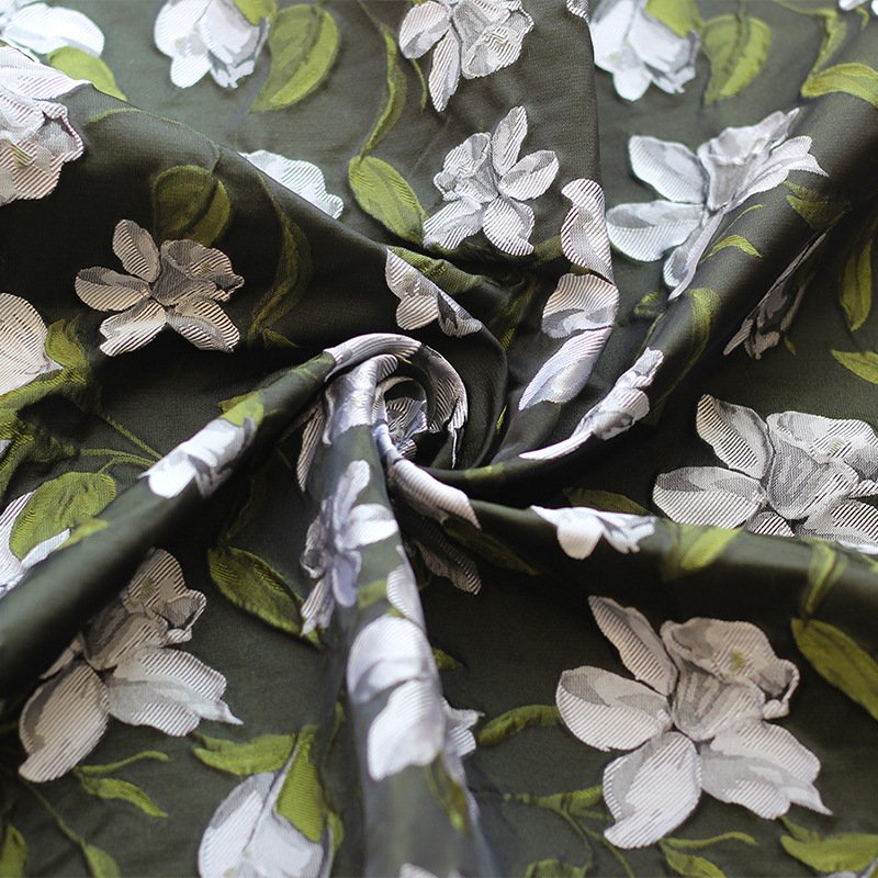 Hot sale 3D flower casual clothing yarn dyed stripe fabric 100% polyester fabric soft feelings for women