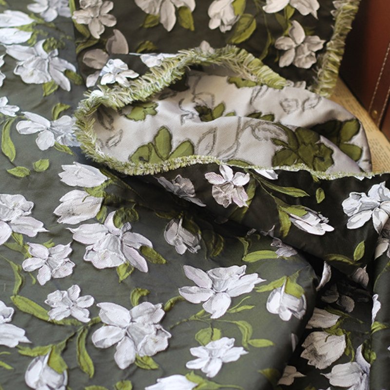 Hot sale 3D flower casual clothing yarn dyed stripe fabric 100% polyester fabric soft feelings for women