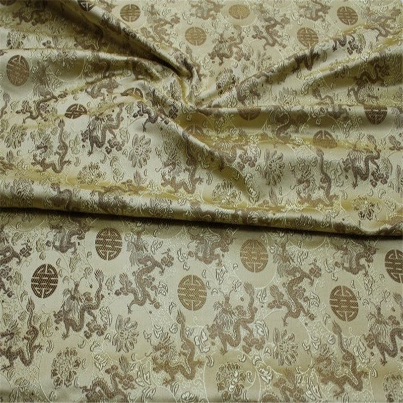 Factory Direct Hot Selling High Quality Dragon Design Traditional Brocade Fabric for Festival Clothes