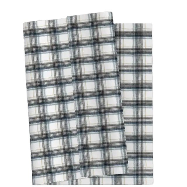 Hot selling breathable twill plaid 100% linen fabric for shirts and clothes