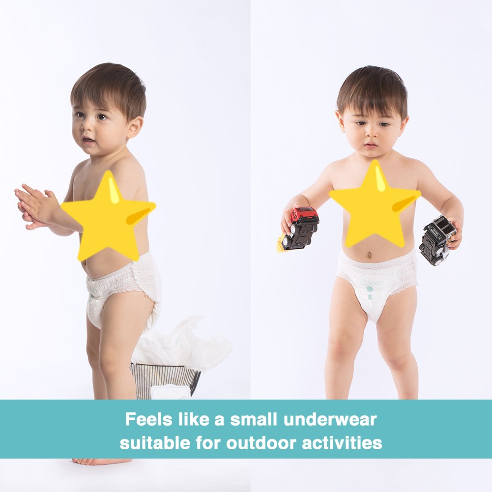 ECO BOOM Eco friendly ecological biodegradable breathable cloth touch bamboo baby training pants nappy diapers for overnight