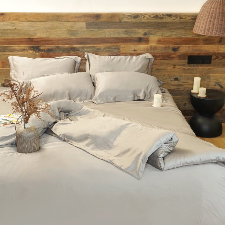 Ultra-smooth bamboo viscose bedsheets 300TC durable cooling duvet cover set