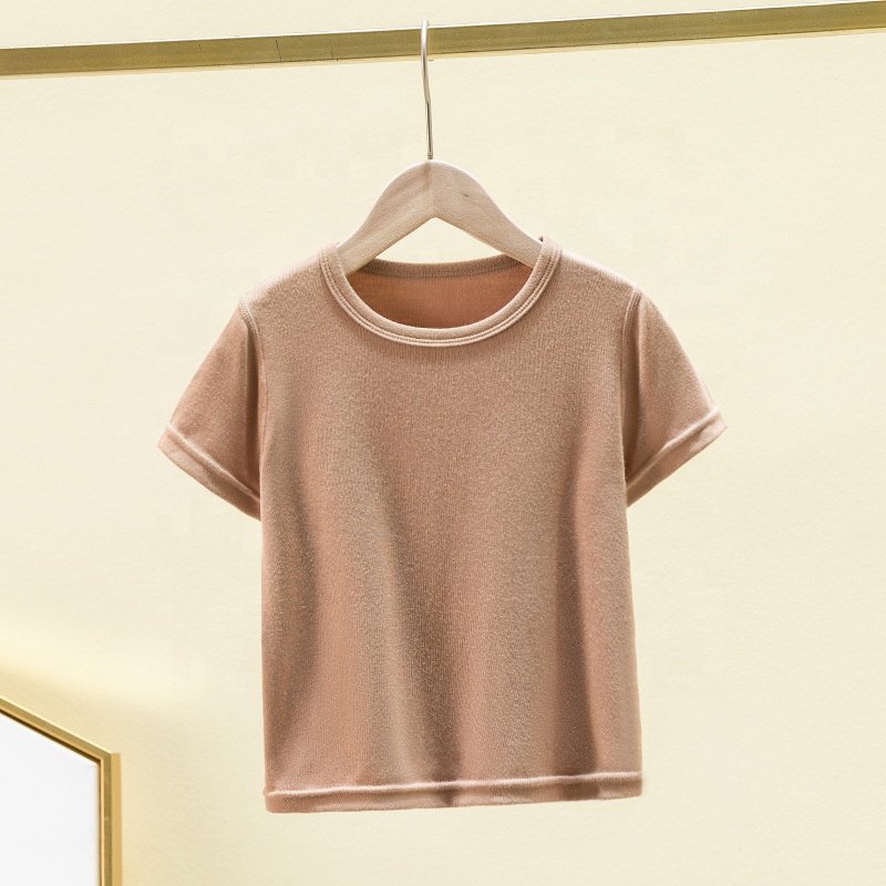 Wholesale summer clothing t-shirts for infants young children girls and boys Renewable fiber fabric soft quality kids t-shirt