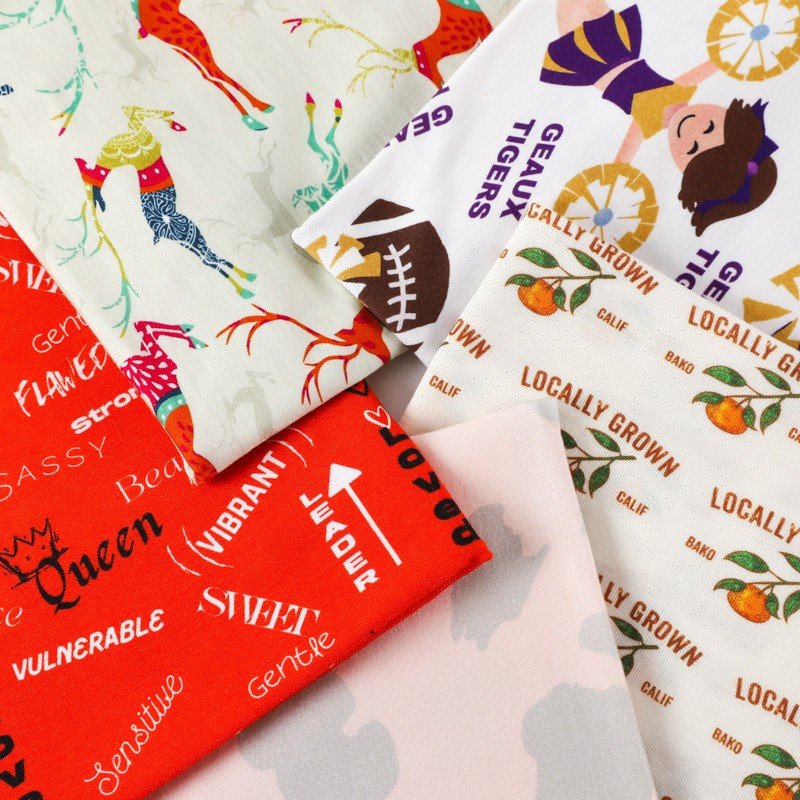 Soft Touch customize digital printed Bamboo Viscode Spandex customize Printed Fabric For Baby Clothes