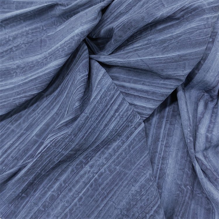 New 97%polyester 3%spandex imitation linen fabric dubai qatar muslim abaya clothing woven pleated crepe crinkle cloth fabric