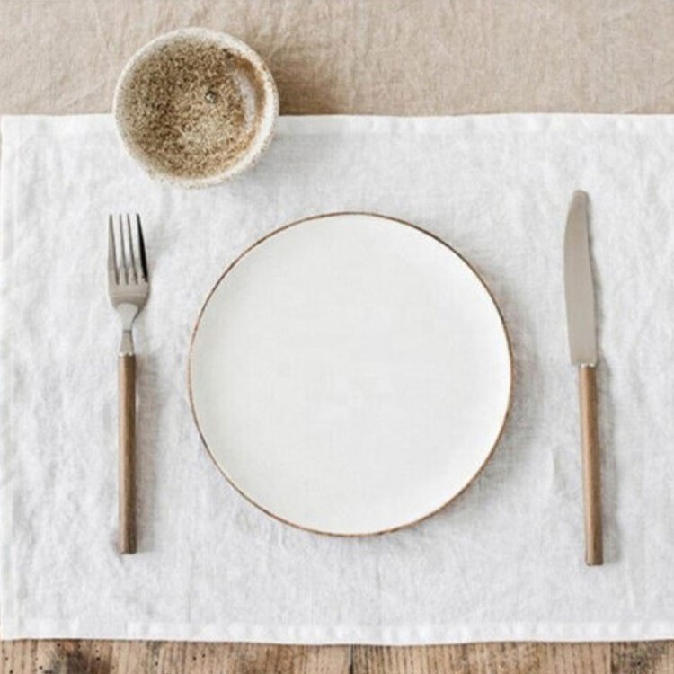 Nature Stone Washed Dinner Napkins 45x45cm Napkin Cloth Customized Logo brand Style French flax Linen Table Napkin