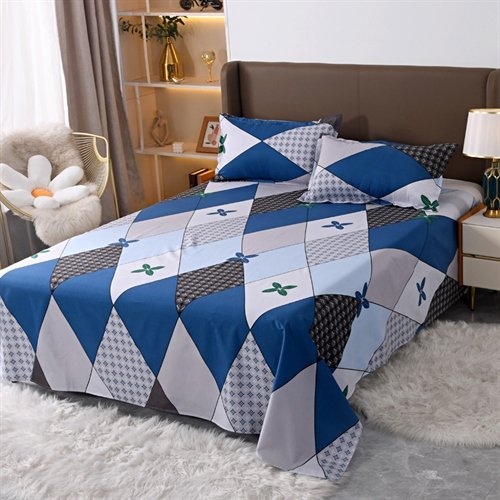 Microfiber Bed Sheet Set Printed Aloe Cotton Bamboo Bed Sheet Bedding Set