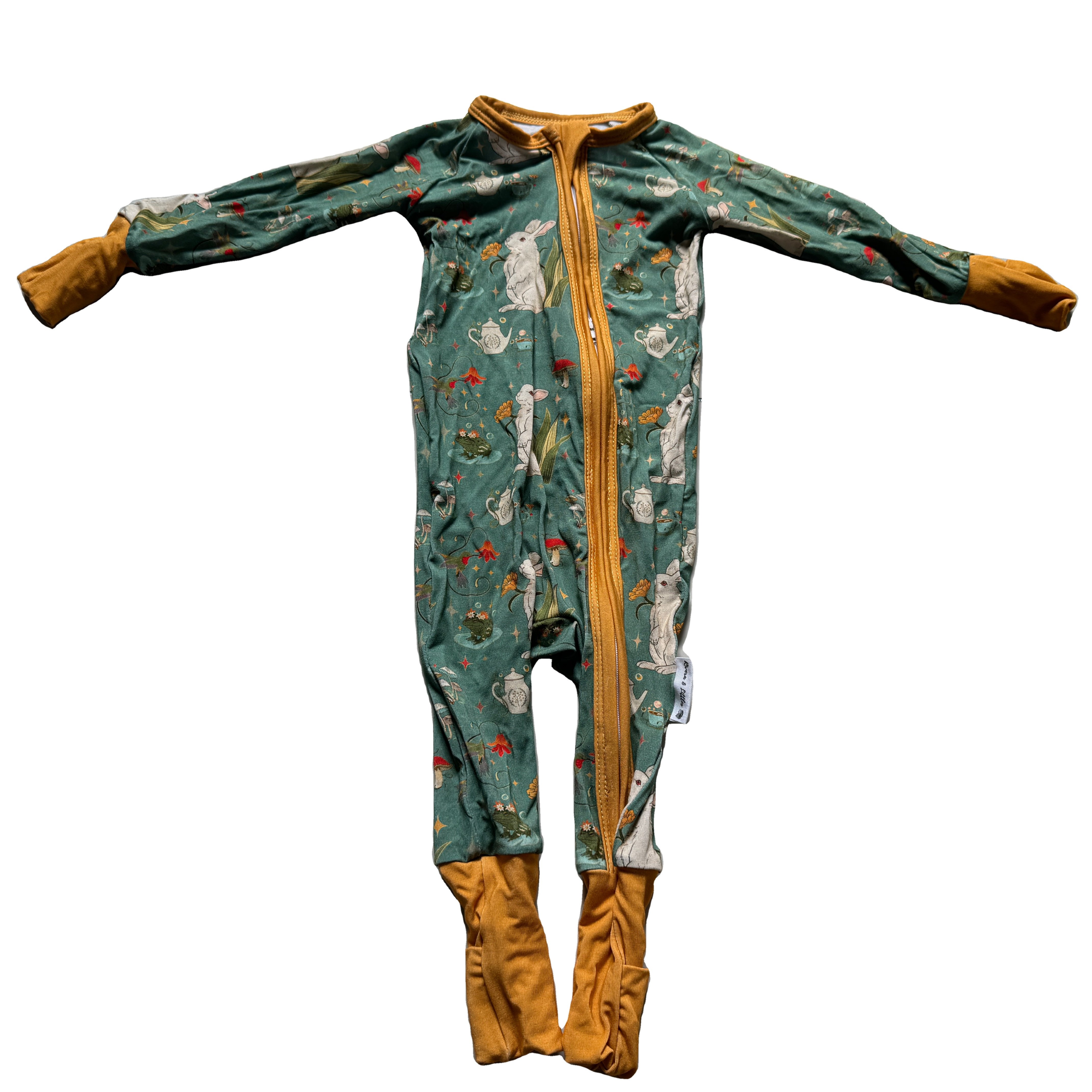custom Easter bunny print bamboo zippy romper pajamas boys cute soft outfits