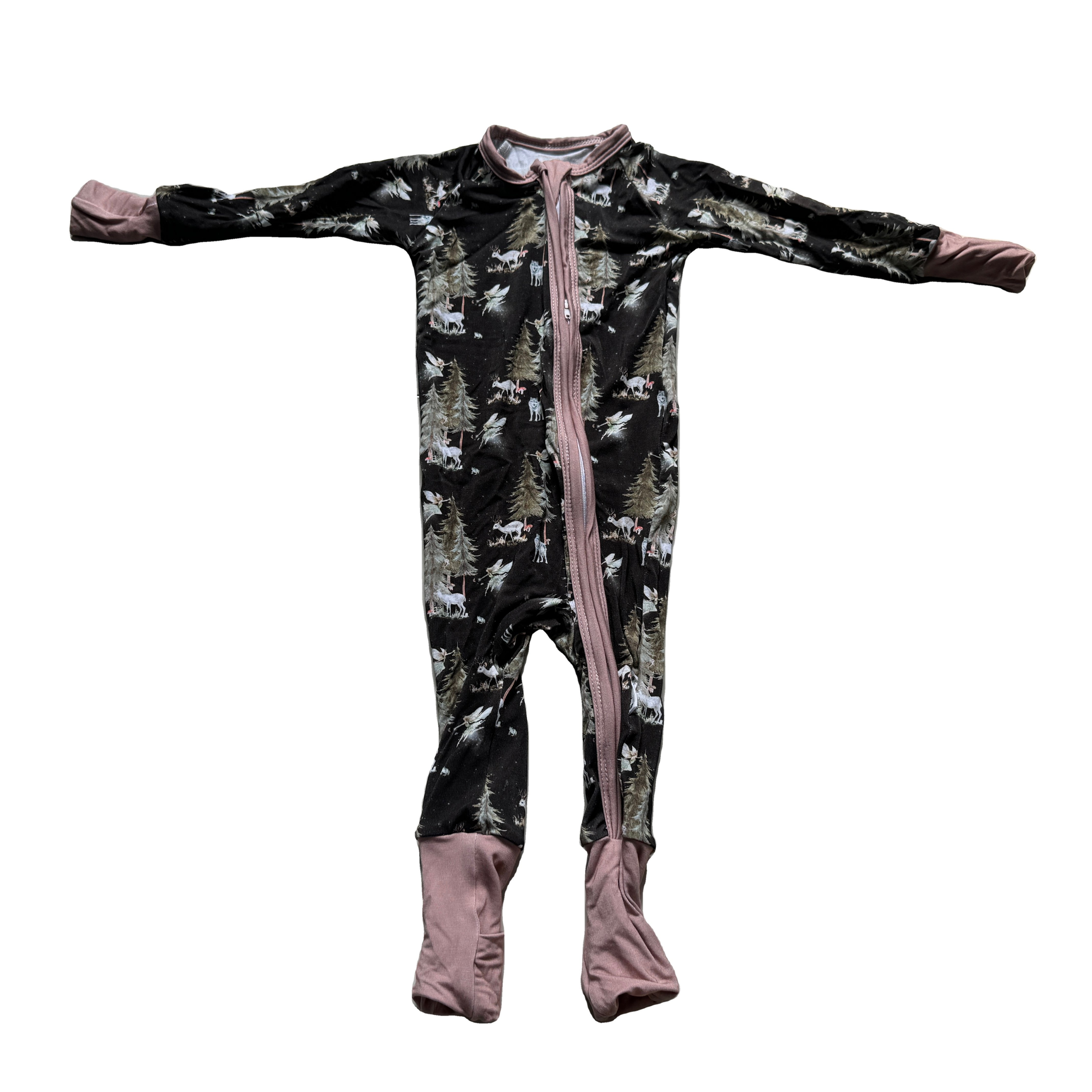 custom Easter bunny print bamboo zippy romper pajamas boys cute soft outfits