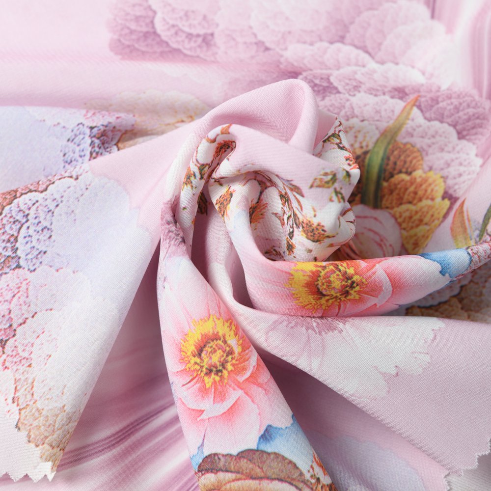 Customizable 100% polyester Women's Home Textile Fabric Stretch Chiffon Printed Fabric
