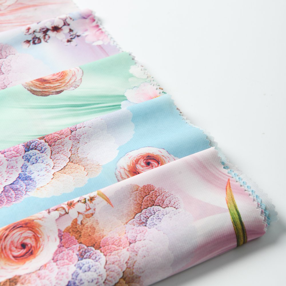 Customizable 100% polyester Women's Home Textile Fabric Stretch Chiffon Printed Fabric