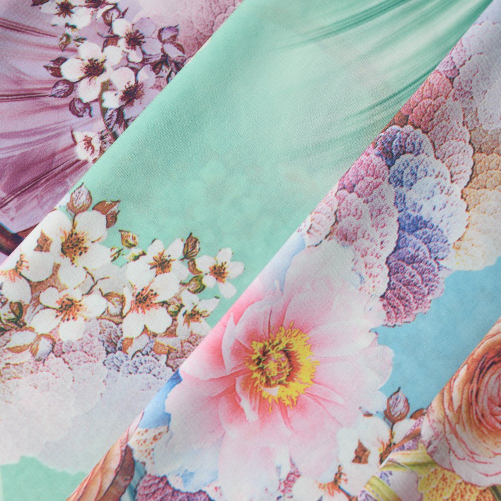 Customizable 100% polyester Women's Home Textile Fabric Stretch Chiffon Printed Fabric