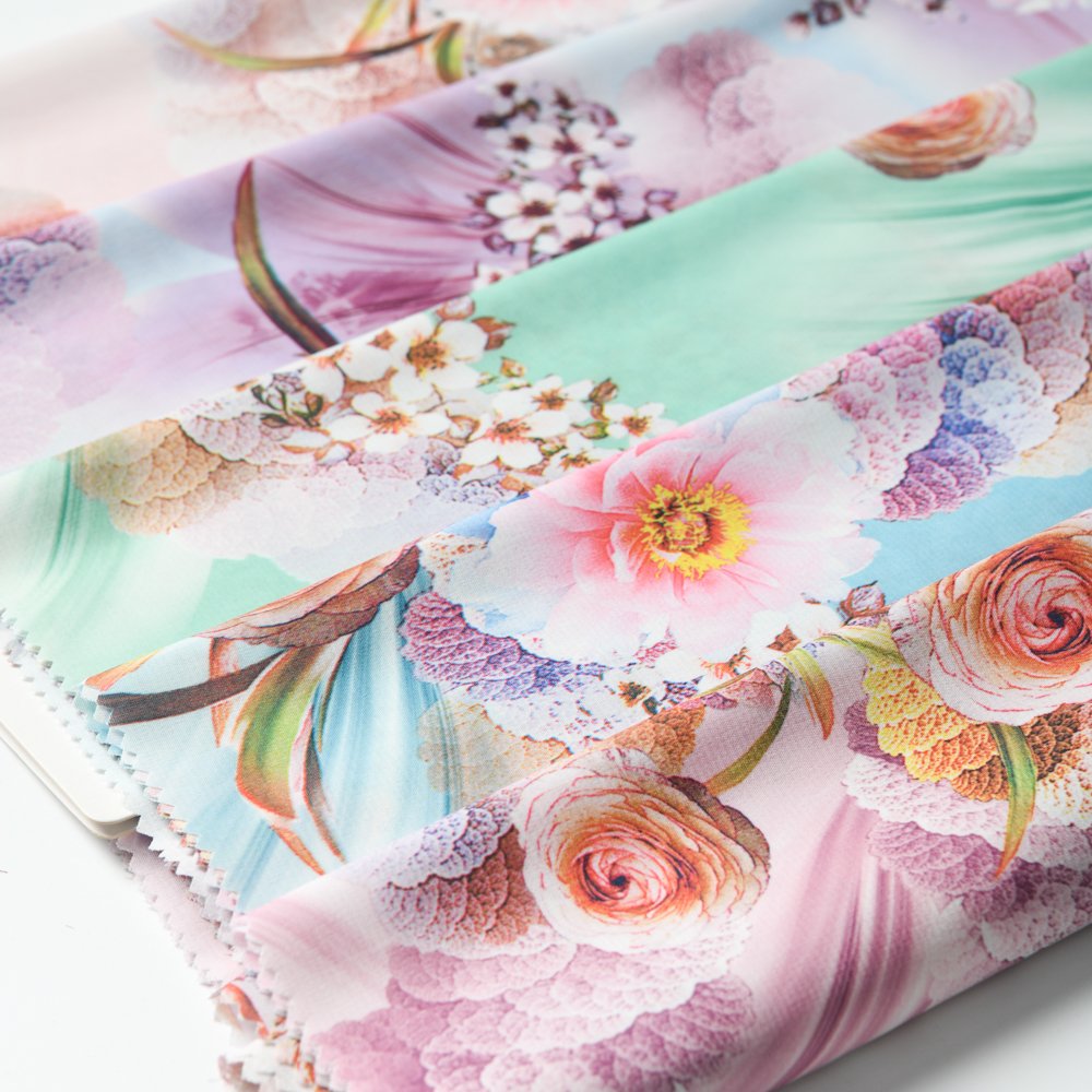 Customizable 100% polyester Women's Home Textile Fabric Stretch Chiffon Printed Fabric