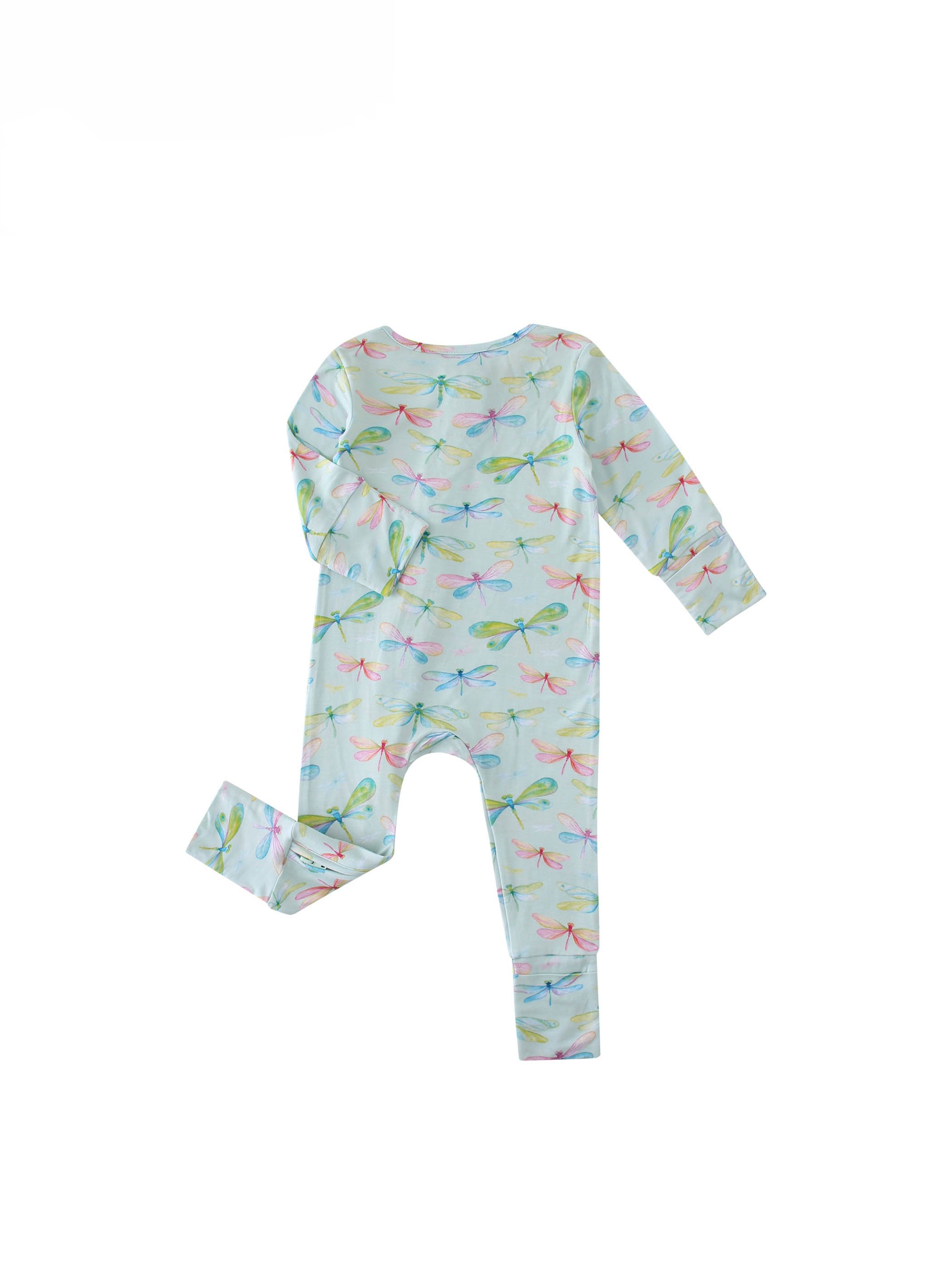 New Unisex Cartoon Printed Bamboo Fiber Jumpsuit for Kids Four-Legged Romper with Zipper ODM Winter Onesie-Sizes 2T 3T Available