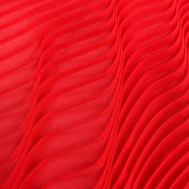 New Fashion Free Sample Tissu En Mousseline De Soie 100% Polyester Pleated Chiffon Fabric For Women Dress