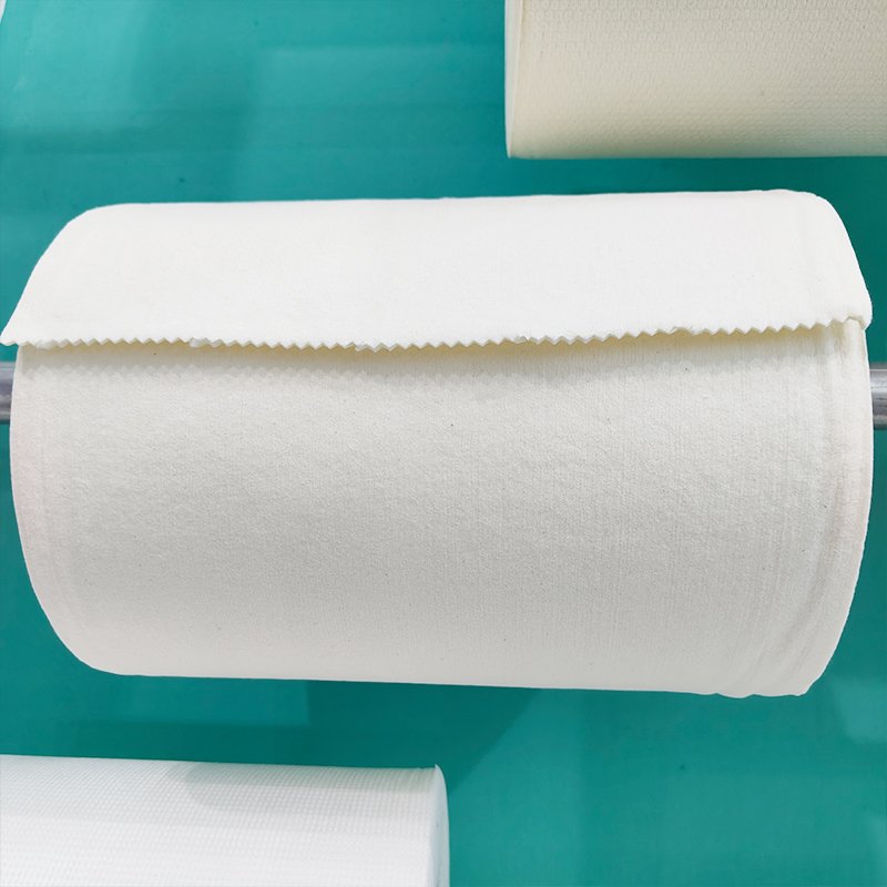 Customized 40gsm plain weave 100% cotton moisturizing spunlace non-woven fabric used as the surface layer of sanitary napkins