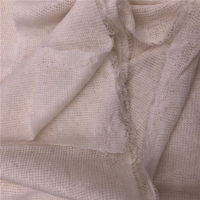 100%linen rib fabric Mercerized Hemp Ramie Blended Organic Cotton Knitted