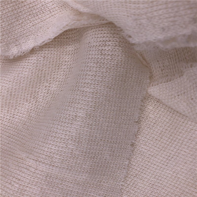 100%linen rib fabric Mercerized Hemp Ramie Blended Organic Cotton Knitted