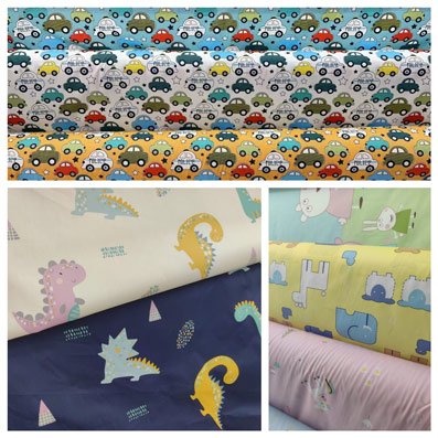 100% Cotton DIY Printed Fabric Woven Technique for Home Textile Use-for Dresses Sofas Curtains Beddings