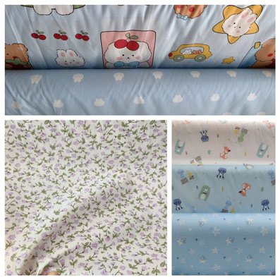 100% Cotton DIY Printed Fabric Woven Technique for Home Textile Use-for Dresses Sofas Curtains Beddings