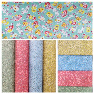 100% Cotton DIY Printed Fabric Woven Technique for Home Textile Use-for Dresses Sofas Curtains Beddings